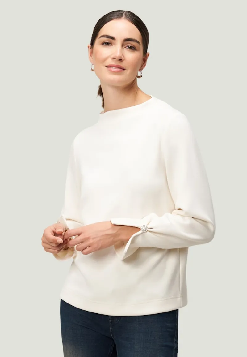 Zero Pullover & Sweatshirts*Sweatshirt mit Glitzerknopf Eggnog