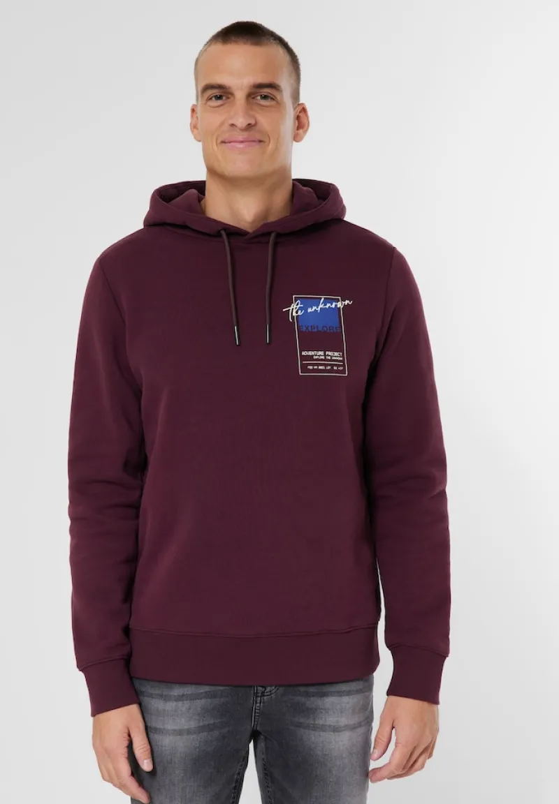 Street One Men Pullover & Sweatshirts|Big Boys*Sweatshirt mit Kapuze burgundy red