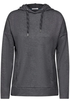 Cecil Pullover & Sweatshirts*Sweatshirt mit Kapuze charcoal grey melange