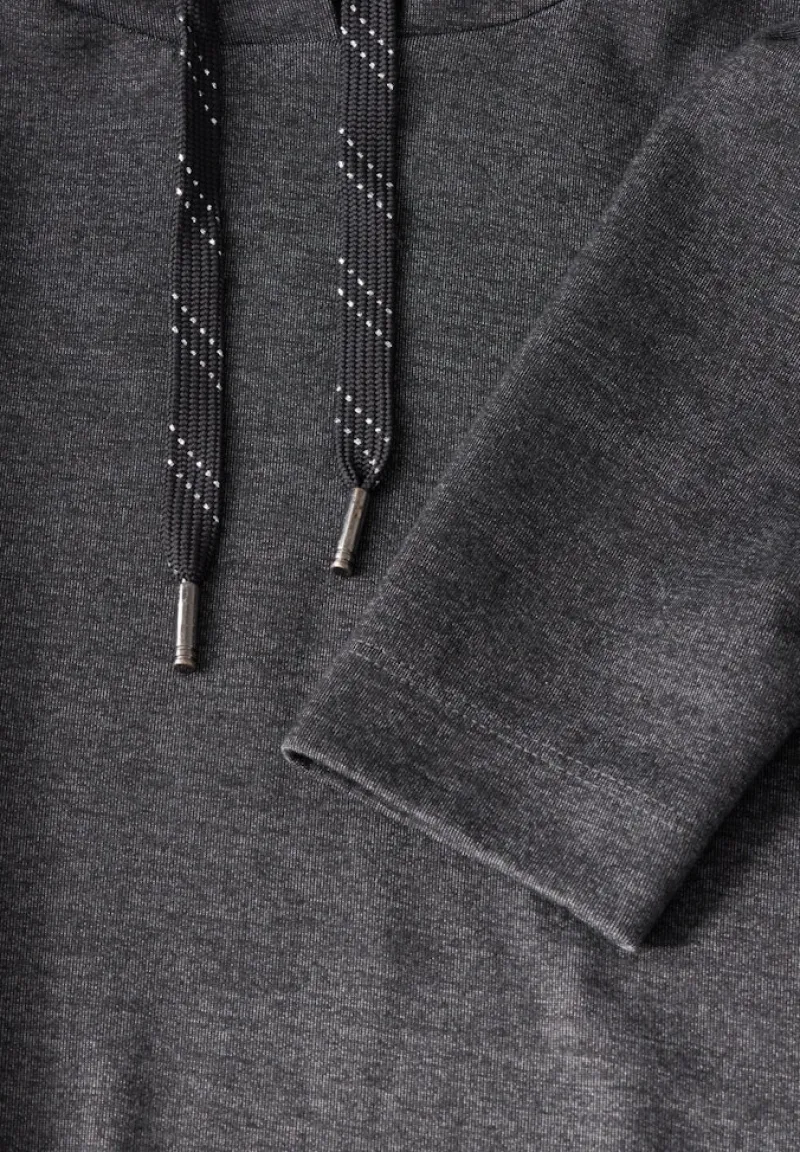 Cecil Pullover & Sweatshirts*Sweatshirt mit Kapuze charcoal grey melange