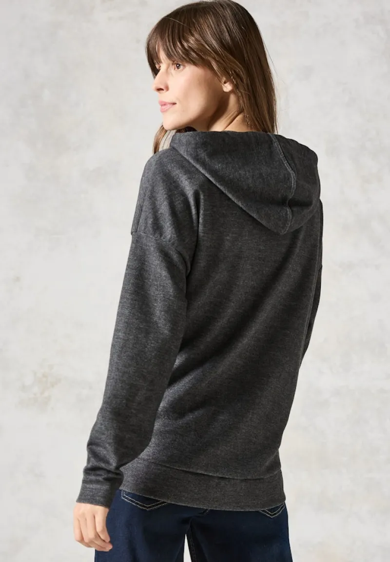 Cecil Pullover & Sweatshirts*Sweatshirt mit Kapuze charcoal grey melange