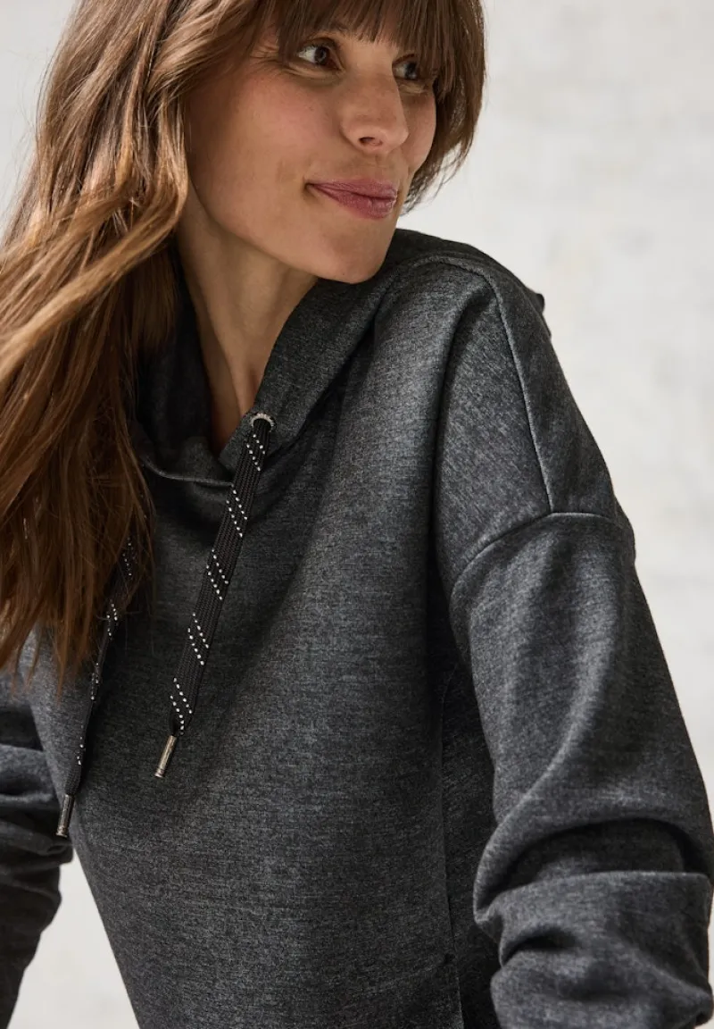 Cecil Pullover & Sweatshirts*Sweatshirt mit Kapuze charcoal grey melange