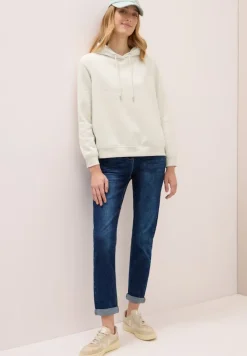 Cecil Pullover & Sweatshirts*Sweatshirt mit Kapuze oat milk beige melange