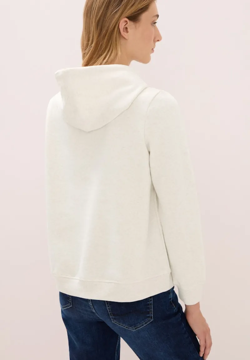 Cecil Pullover & Sweatshirts*Sweatshirt mit Kapuze oat milk beige melange