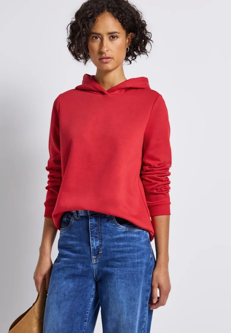 Street One Pullover & Sweatshirts*Sweatshirt mit Kapuze Racing Red