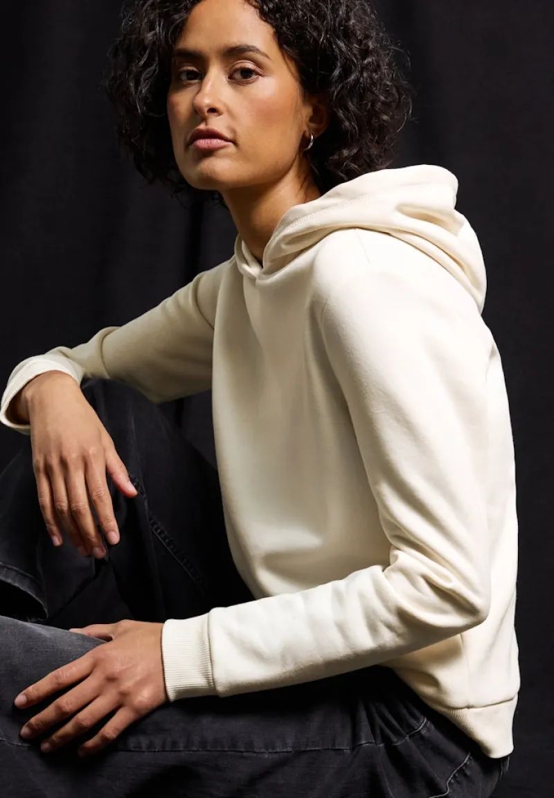 Street One Pullover & Sweatshirts*Sweatshirt mit Kapuze soft beige