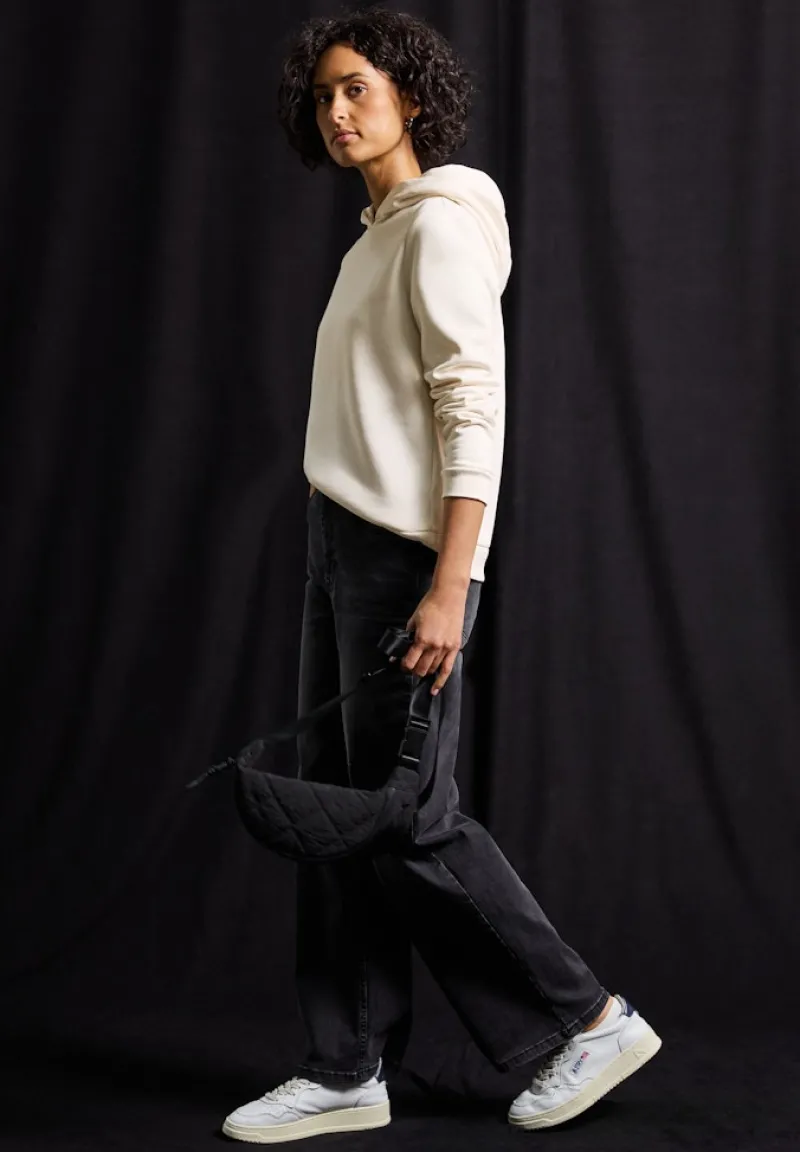 Street One Pullover & Sweatshirts*Sweatshirt mit Kapuze soft beige