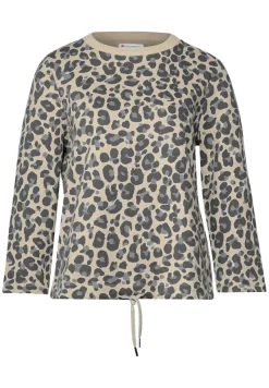 Street One Pullover & Sweatshirts*Sweatshirt mit Leo-Muster coastal beige