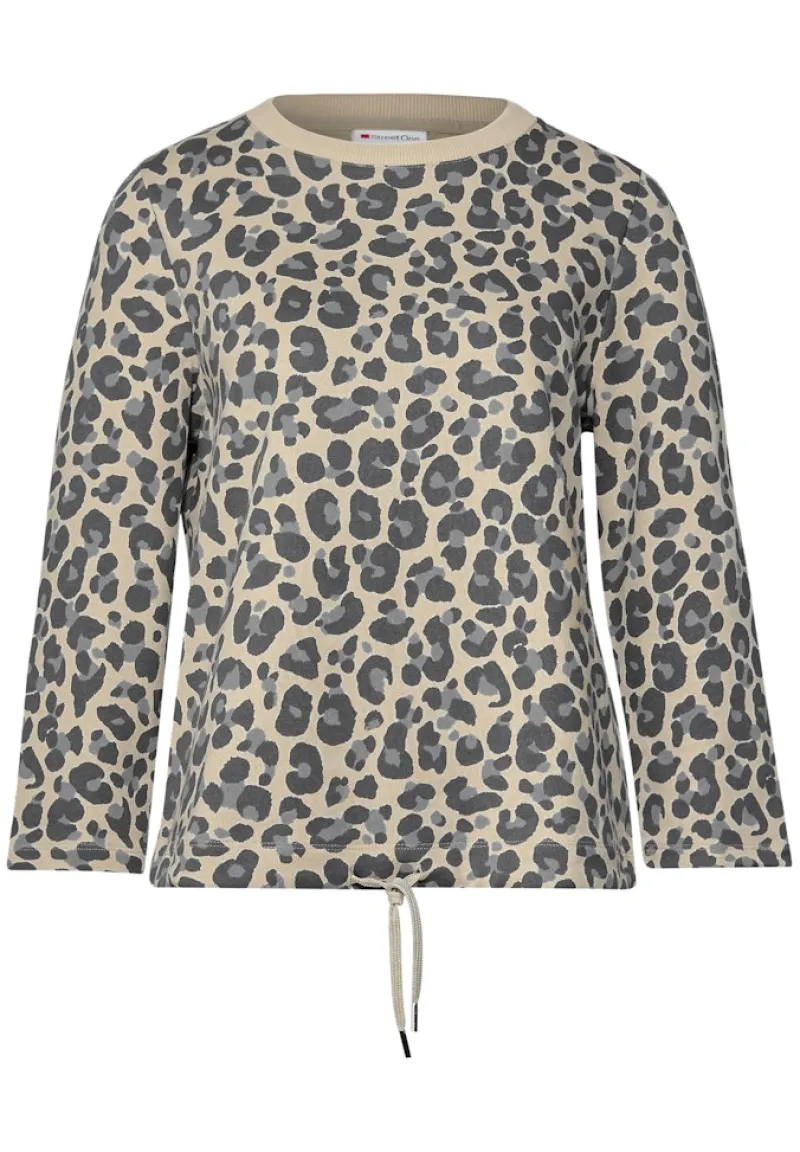 Street One Pullover & Sweatshirts*Sweatshirt mit Leo-Muster coastal beige