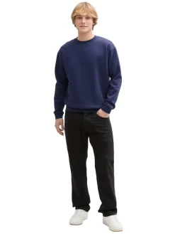 Tom Tailor Denim Pullover & Sweatshirts*Sweatshirt mit Logo-Print dark blueberry