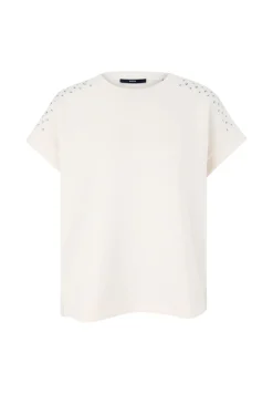 Zero Pullover & Sweatshirts*Sweatshirt mit Nieten patch creamsilver