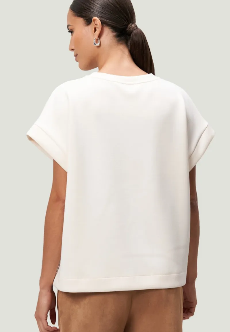 Zero Pullover & Sweatshirts*Sweatshirt mit Nieten patch creamsilver