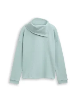 Tom Tailor Pullover & Sweatshirts*Sweatshirt mit Rollkragen white moss melange