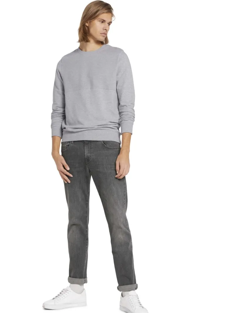 Tom Tailor Denim Pullover & Sweatshirts*Sweatshirt mit Stepp-Struktur light stone grey melange