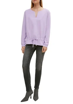 Comma Pullover & Sweatshirts*Sweatshirt mit Tunnelzug Lila