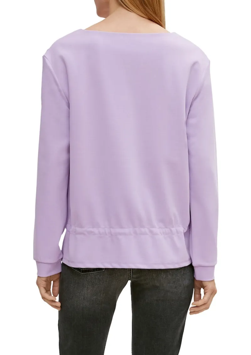 Comma Pullover & Sweatshirts*Sweatshirt mit Tunnelzug Lila