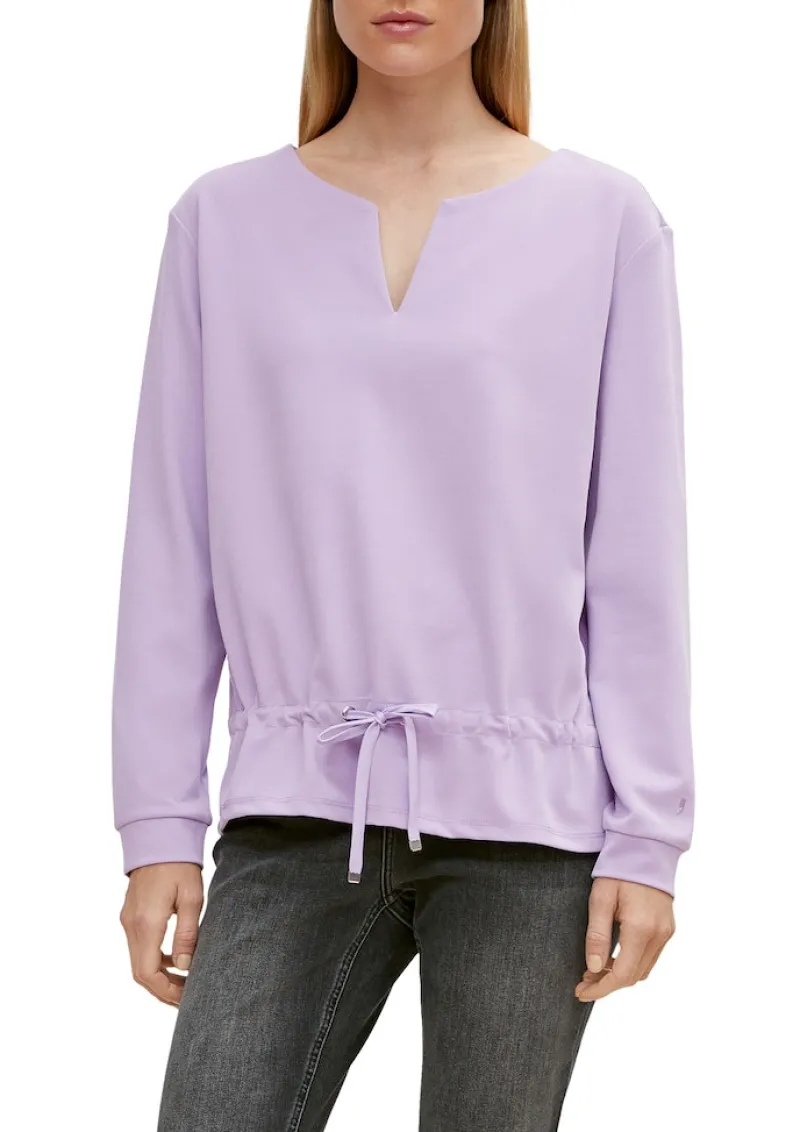 Comma Pullover & Sweatshirts*Sweatshirt mit Tunnelzug Lila