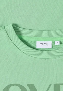 Cecil Pullover & Sweatshirts*Sweatshirt mit Tunnelzug fennel green