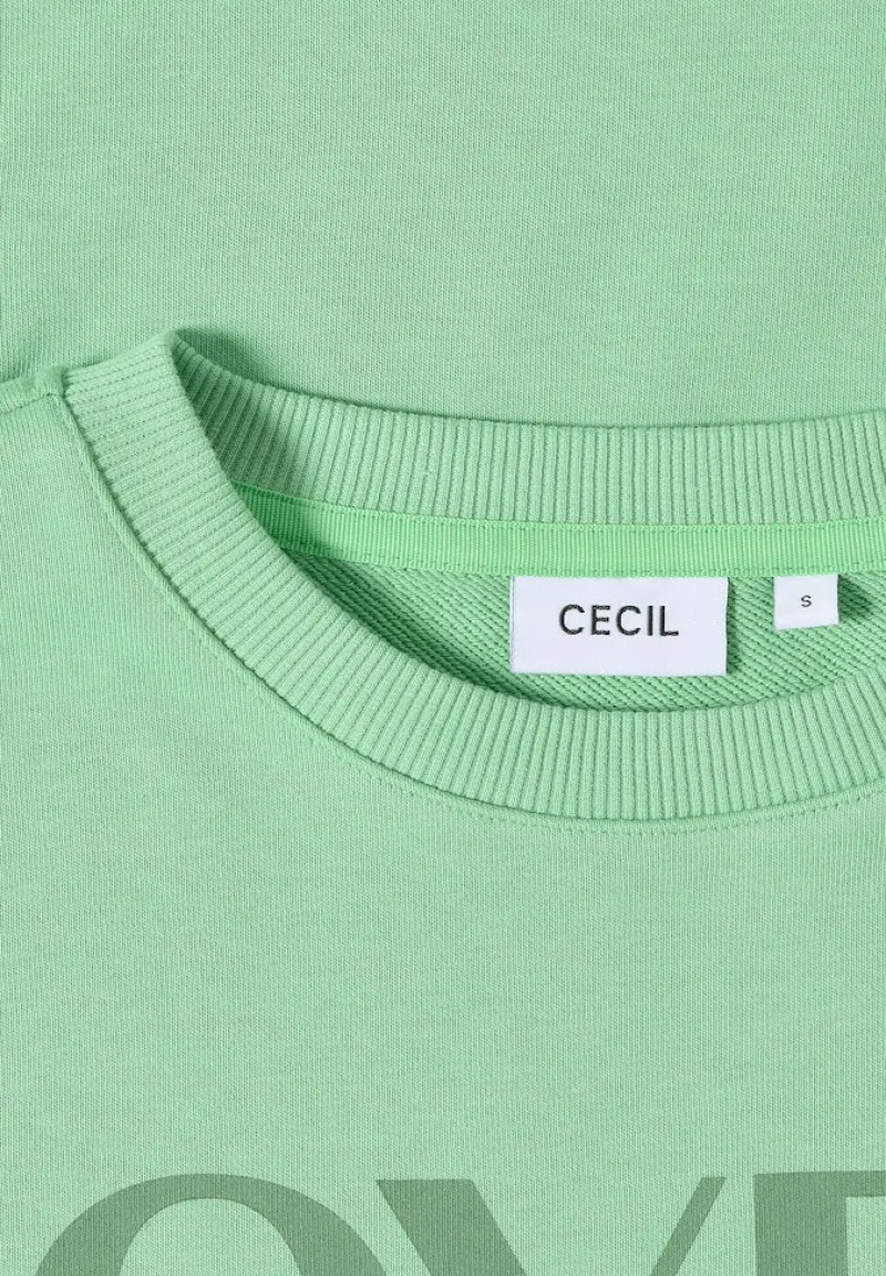 Cecil Pullover & Sweatshirts*Sweatshirt mit Tunnelzug fennel green