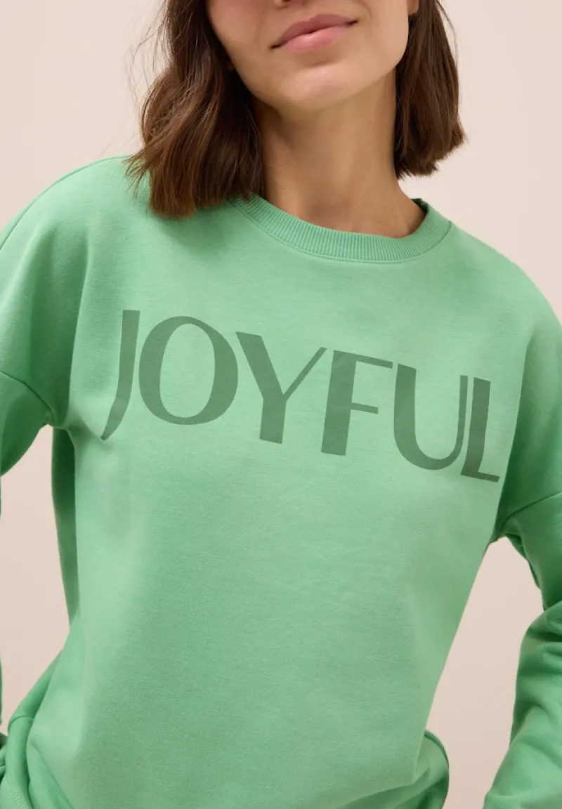 Cecil Pullover & Sweatshirts*Sweatshirt mit Tunnelzug fennel green