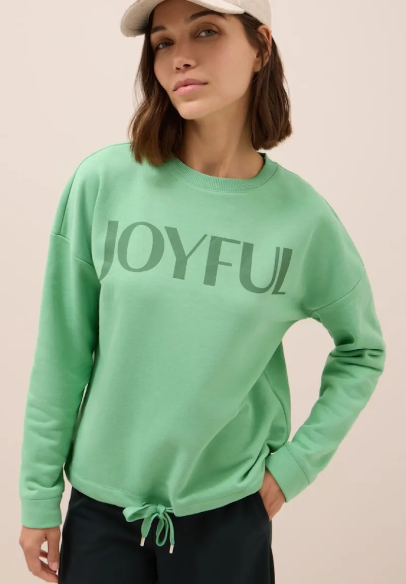 Cecil Pullover & Sweatshirts*Sweatshirt mit Tunnelzug fennel green