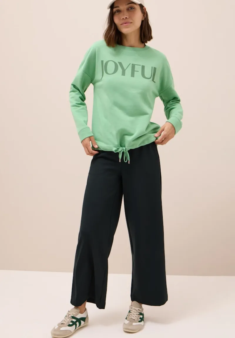 Cecil Pullover & Sweatshirts*Sweatshirt mit Tunnelzug fennel green