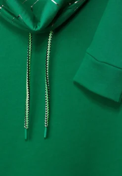Cecil Pullover & Sweatshirts*Sweatshirt mit Volumenkragen easy green