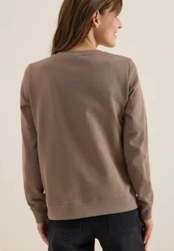 Cecil Pullover & Sweatshirts*Sweatshirt mit Wording cocoa taupe