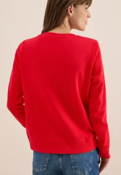 Cecil Pullover & Sweatshirts*Sweatshirt mit Wording Fiery Red