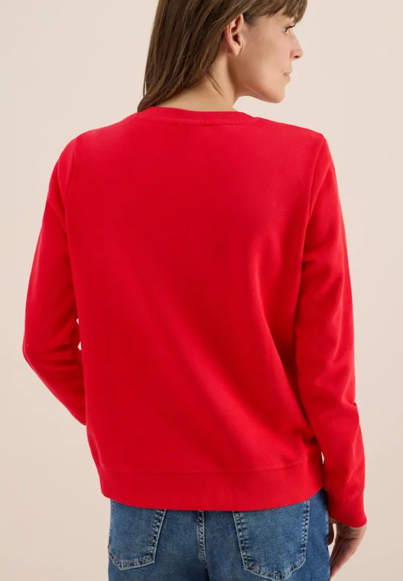Cecil Pullover & Sweatshirts*Sweatshirt mit Wording Fiery Red
