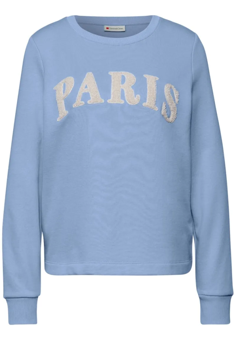 Street One Pullover & Sweatshirts*Sweatshirt mit Wording frosted blue