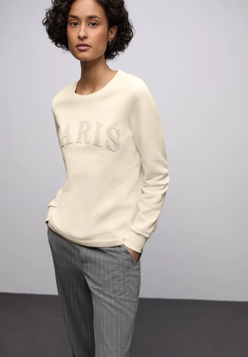 Street One Pullover & Sweatshirts*Sweatshirt mit Wording soft beige