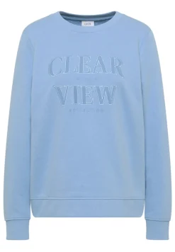 Cecil Pullover & Sweatshirts*Sweatshirt mit Wording sporty light blue