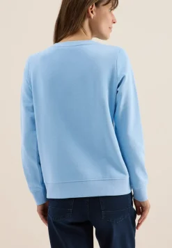 Cecil Pullover & Sweatshirts*Sweatshirt mit Wording sporty light blue