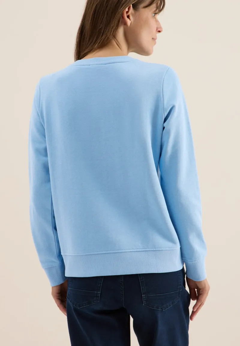 Cecil Pullover & Sweatshirts*Sweatshirt mit Wording sporty light blue