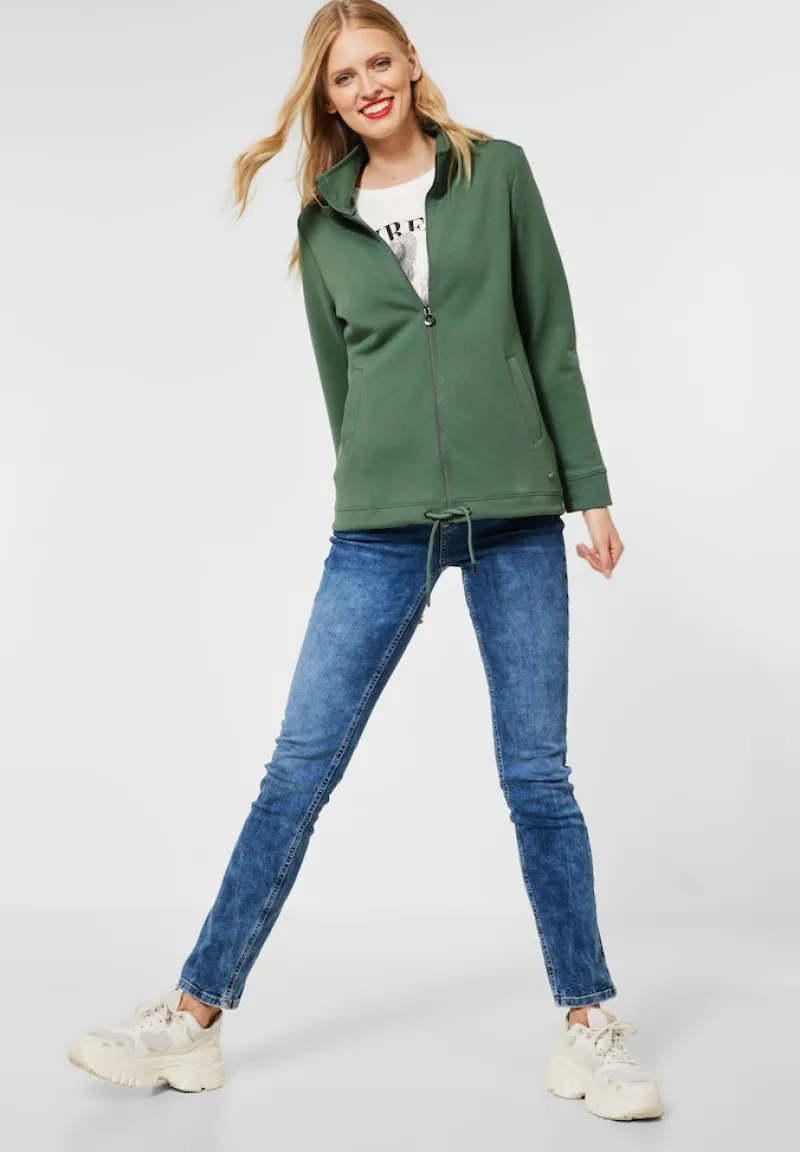Street One Pullover & Sweatshirts*Sweatshirtjacke mit Zipper novel green