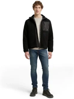 Tom Tailor Denim Jacken*Teddy Jacke mit Stehkragen Black