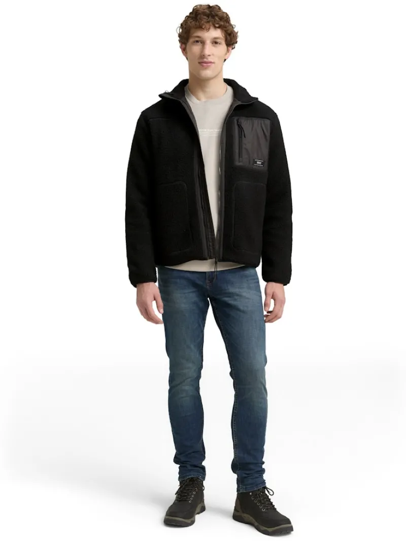 Tom Tailor Denim Jacken*Teddy Jacke mit Stehkragen Black