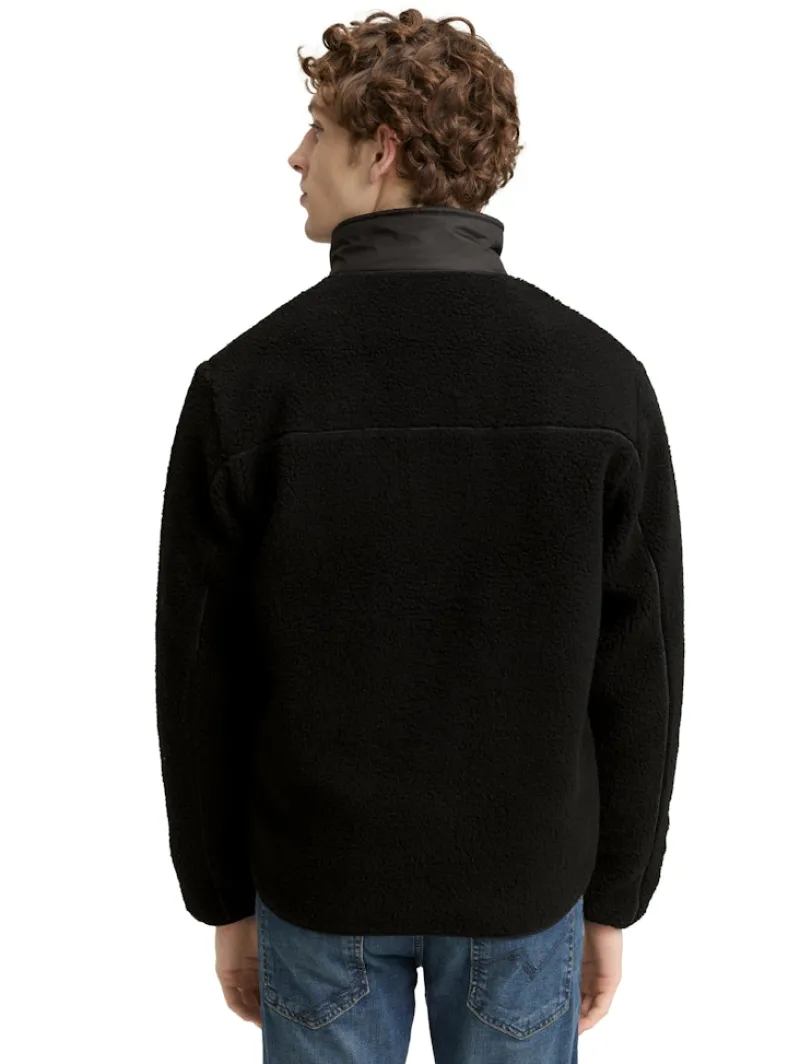 Tom Tailor Denim Jacken*Teddy Jacke mit Stehkragen Black