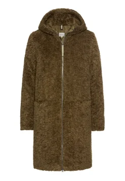 Camel Active Jacken*Teddy Mantel mit Kapuze dark khaki
