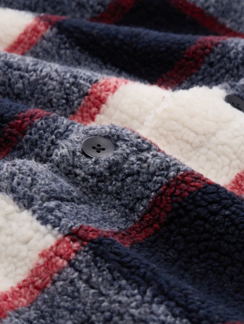 Tom Tailor Jacken|Big Boys*Teddy Overshirt mit Karomuster blue big check