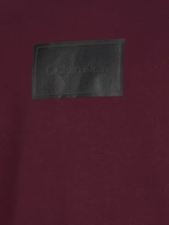 Calvin Klein Pullover & Sweatshirts*TEXTURED LOGO BOX COMFORT CREW passion plum