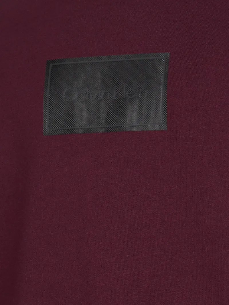 Calvin Klein Pullover & Sweatshirts*TEXTURED LOGO BOX COMFORT CREW passion plum