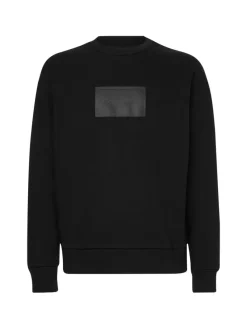 Calvin Klein Pullover & Sweatshirts*TEXTURED LOGO BOX COMFORT CREW ck black