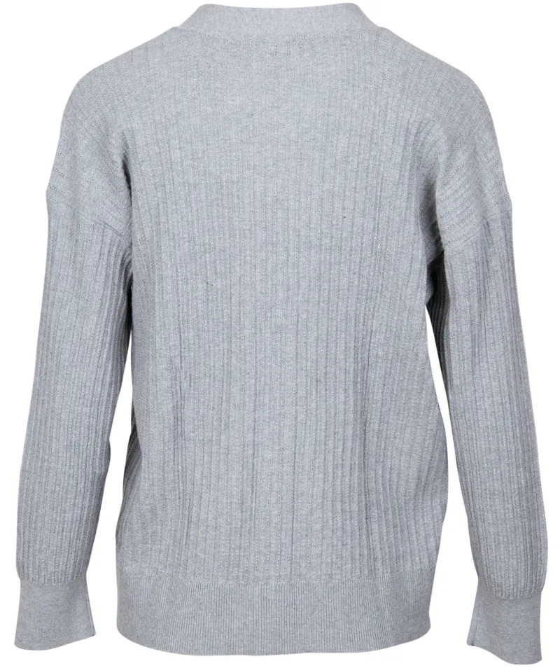 Tommy Hilfiger Pullover & Sweatshirts*TEXTURED RELAXED V-NK CARDIGAN light grey heather