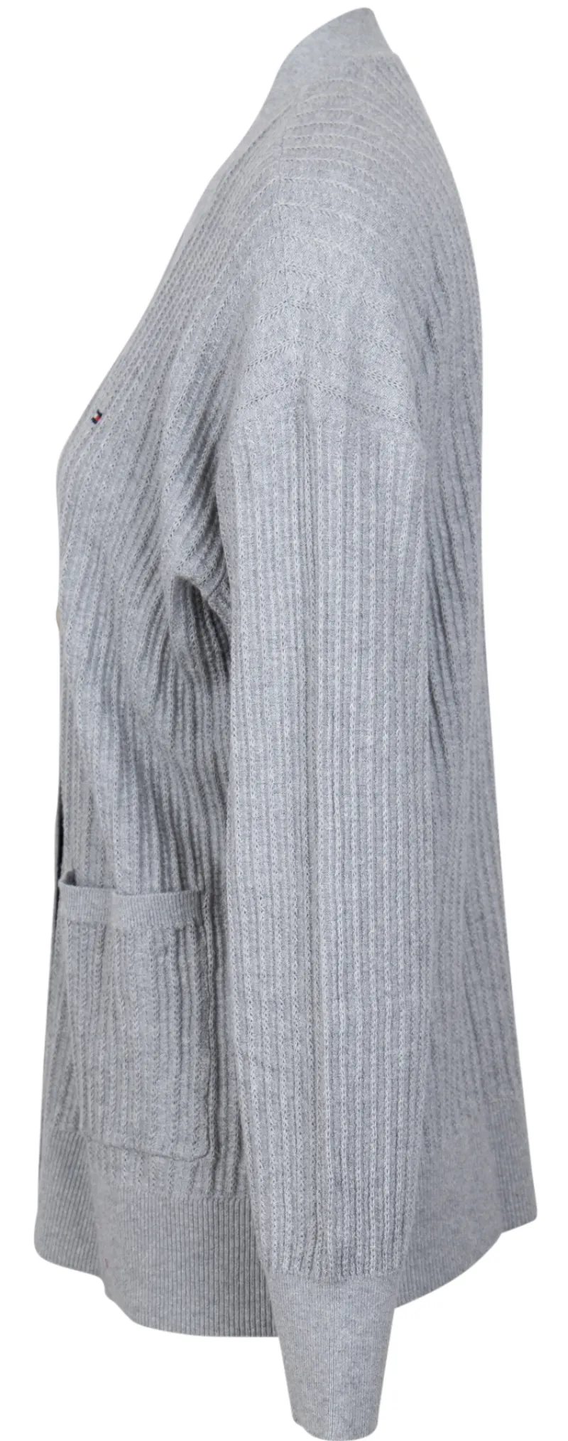 Tommy Hilfiger Pullover & Sweatshirts*TEXTURED RELAXED V-NK CARDIGAN light grey heather