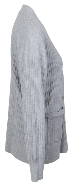 Tommy Hilfiger Pullover & Sweatshirts*TEXTURED RELAXED V-NK CARDIGAN light grey heather