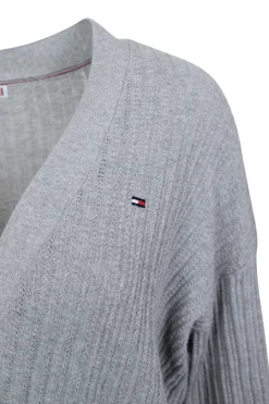 Tommy Hilfiger Pullover & Sweatshirts*TEXTURED RELAXED V-NK CARDIGAN light grey heather