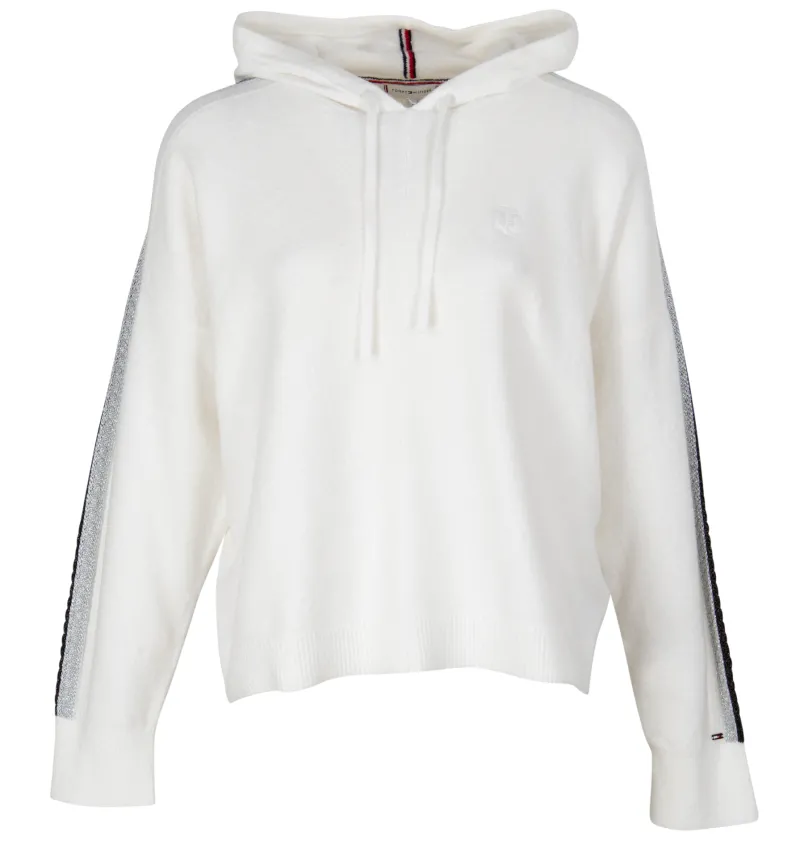 Tommy Hilfiger Pullover & Sweatshirts*TH FLEX RELAXED FIT METALLIC-HOODIE ecru