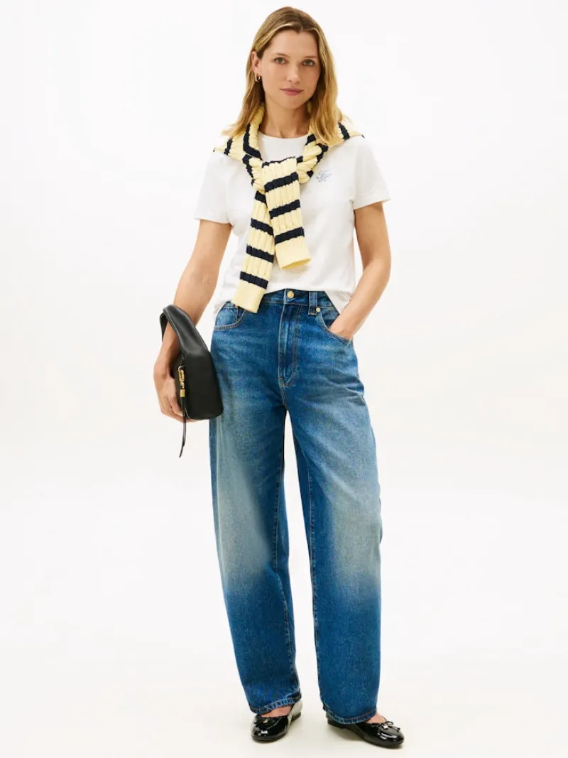 Tommy Hilfiger Shirts*TH SCRIPT REG C-NK SS TEE ecru